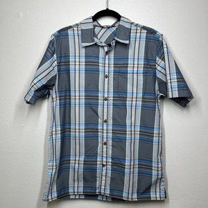 The North Face Mens Plaid Button Down Shirt Short Sleeve M